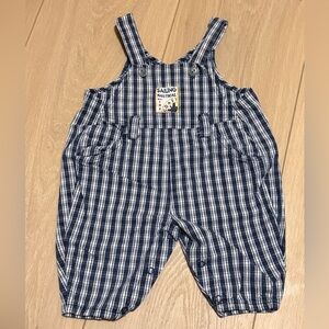 Sailing Nautical Plaid Baby Overalls (Size 6-9m)